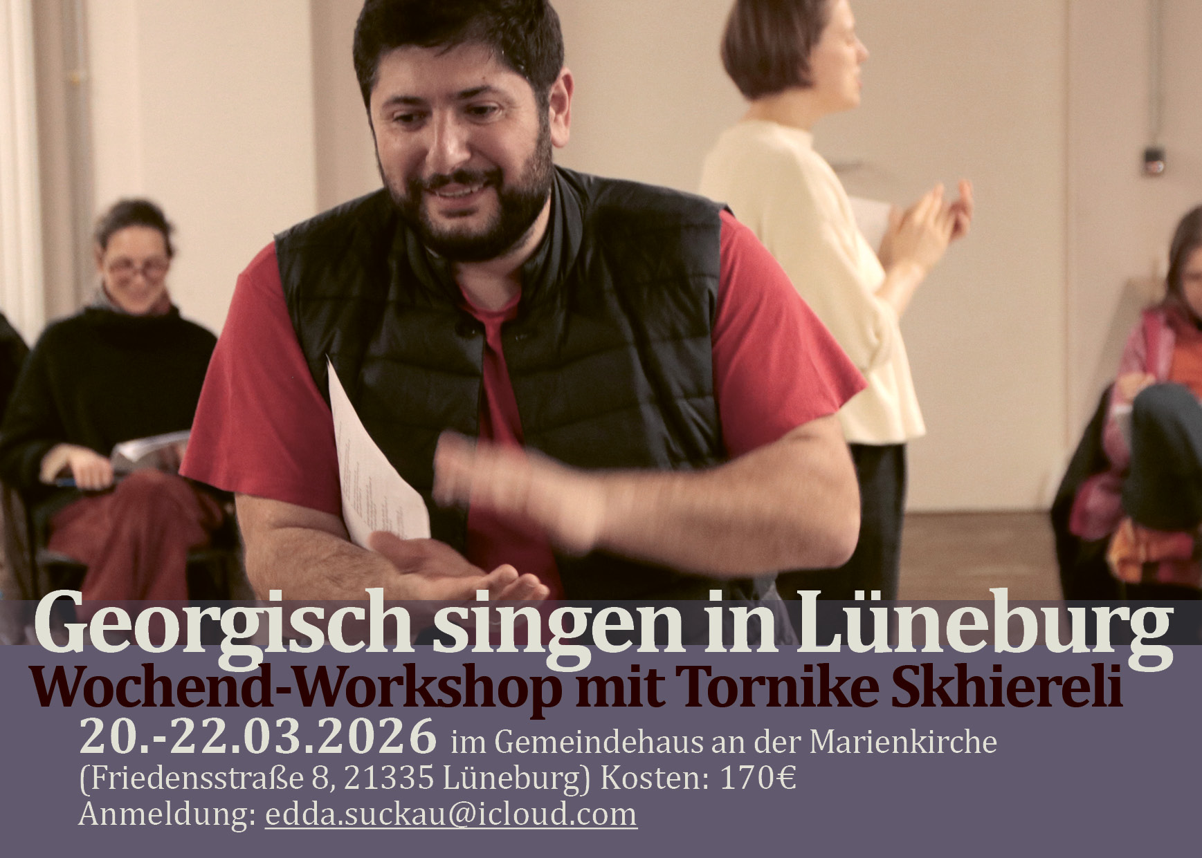 Georgisch singen in Lüneburg mit Tornike Skhiereli