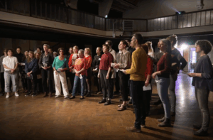 Zentralwerkchor zur Saalumbenennung am 14.05.2023, Video-Still: Zentralwerk e.V.
